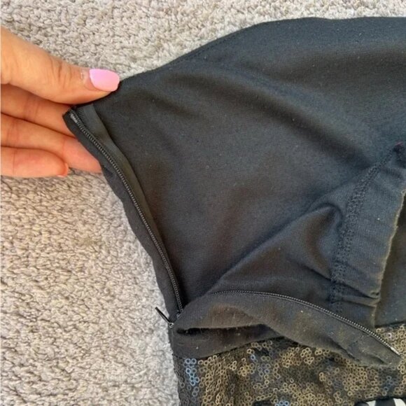 Material girl, size L, tube top dress, high in front, low in back, textured - Picture 3 of 6